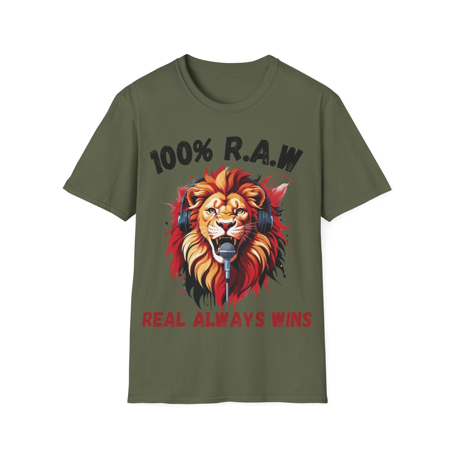 100% R.A.W. Roaring Lion Podcast T-Shirt