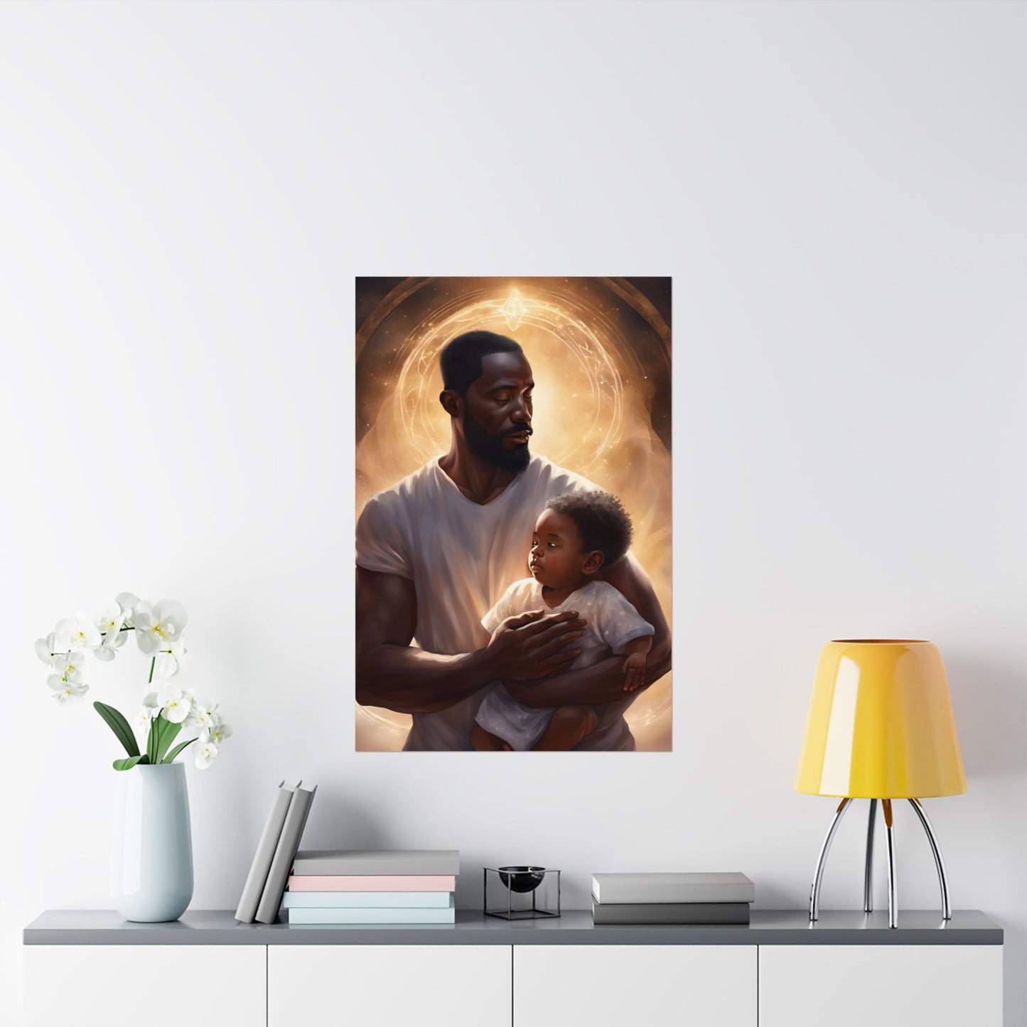 Strong Black Father Matte Poster – A Bond of Strength and Love