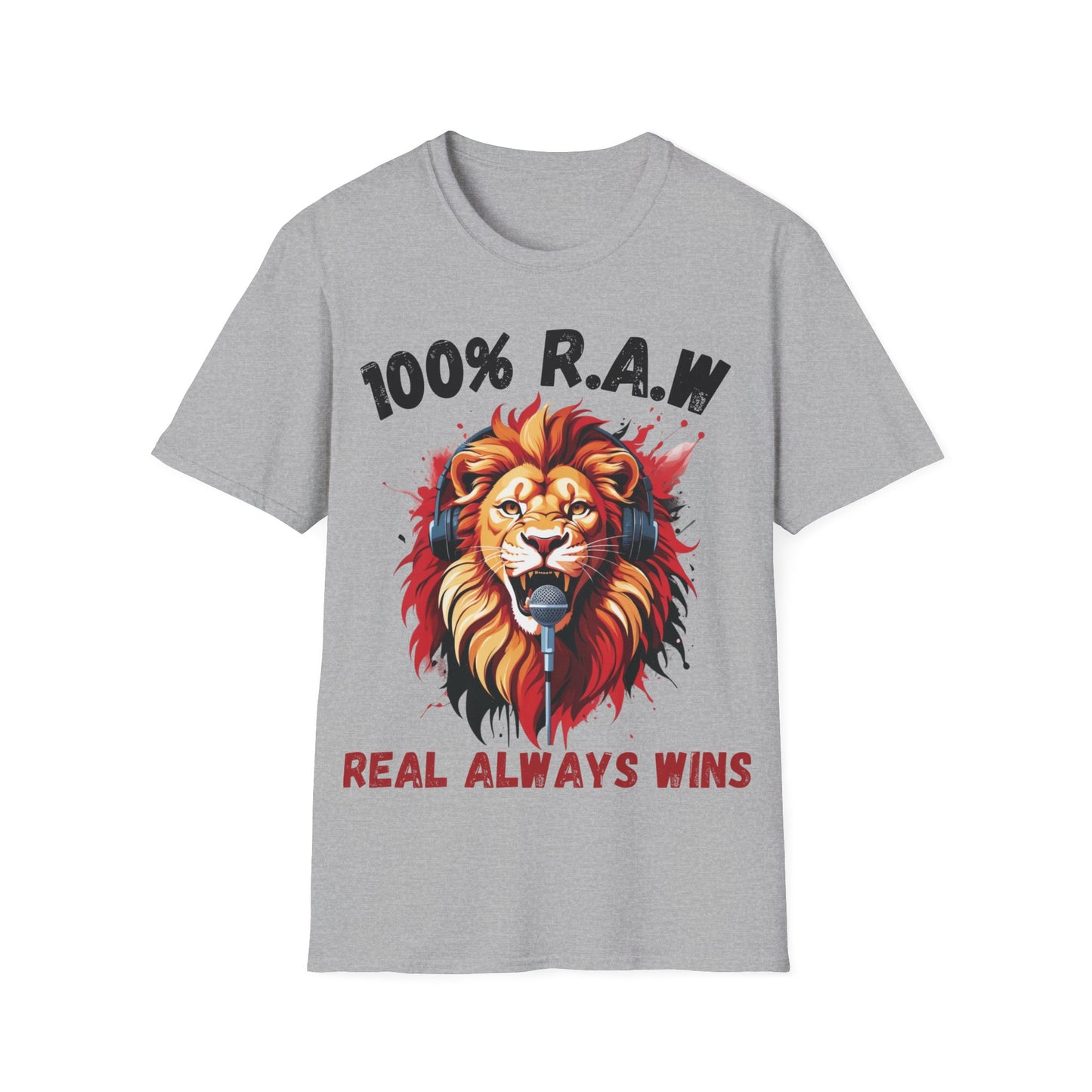 100% R.A.W. Roaring Lion Podcast T-Shirt